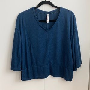 3/4 length Blue Top